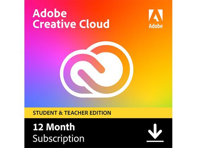 adobe creative cloud for windows/mac,1-year student & teacher